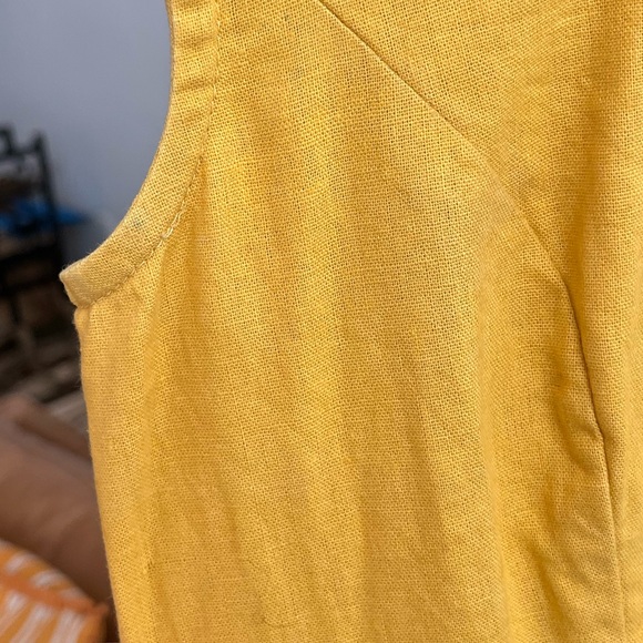 Jennifer Glasgow Gold Linen Dress - Picture 5 of 5